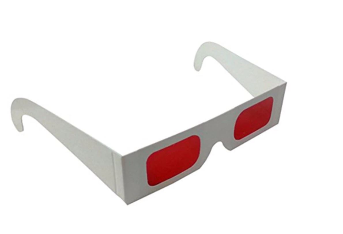 Gafas 3D Decodificador Lente Rojo