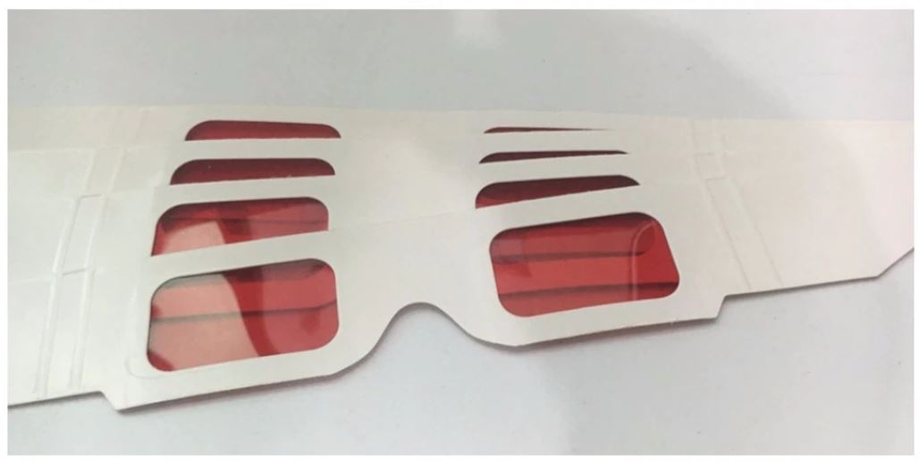 Gafas 3D Decodificador Lente Rojo-3