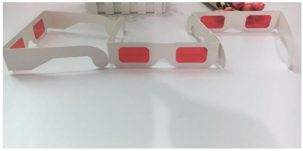 Gafas 3D Decodificador Lente Rojo